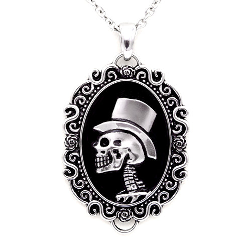 The Gentleman Skull Cameo Necklace