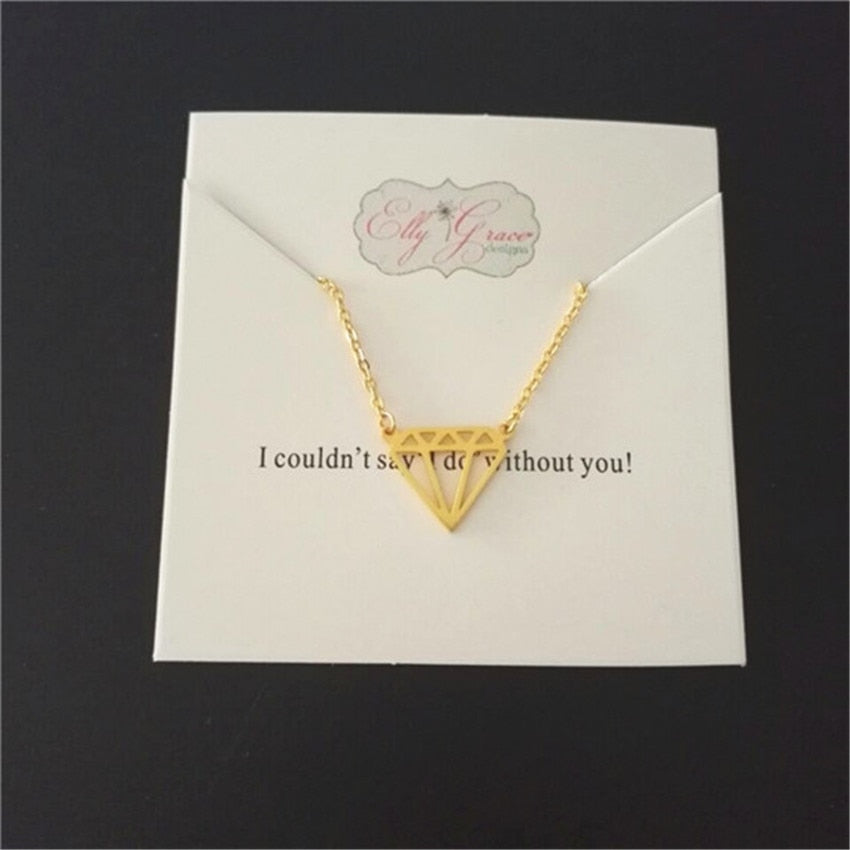 Stainless Steel Chain Gold Color Diamante Choker