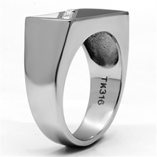 Men Stainless Steel Synthetic Crystal Rings TK704